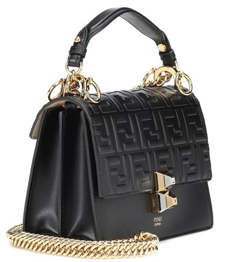 fendi women's black kan i small mania